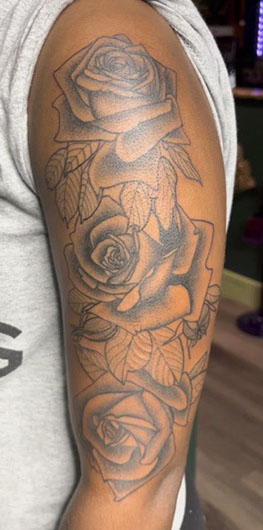 tattoo,aces,high,alex,rockoff,alexrockoff,west,palm,beach,traditional,neotraditional,beetle,beatle,flower,sunflower,floral,color